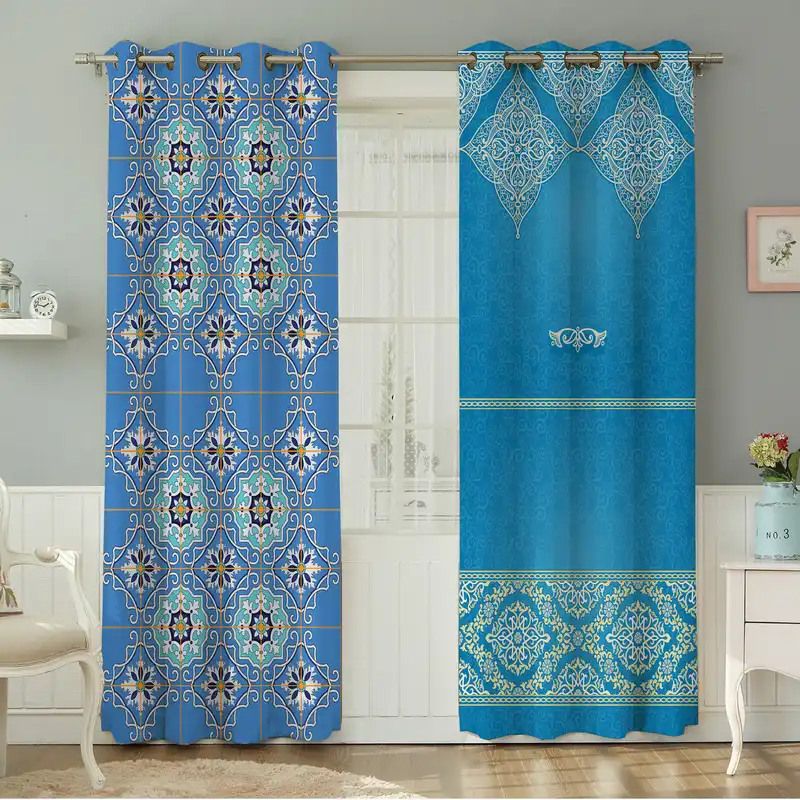 پرده نیروانا طرح سنتی مدل هازان کد 4037 سایز 140×280 سانتی متر