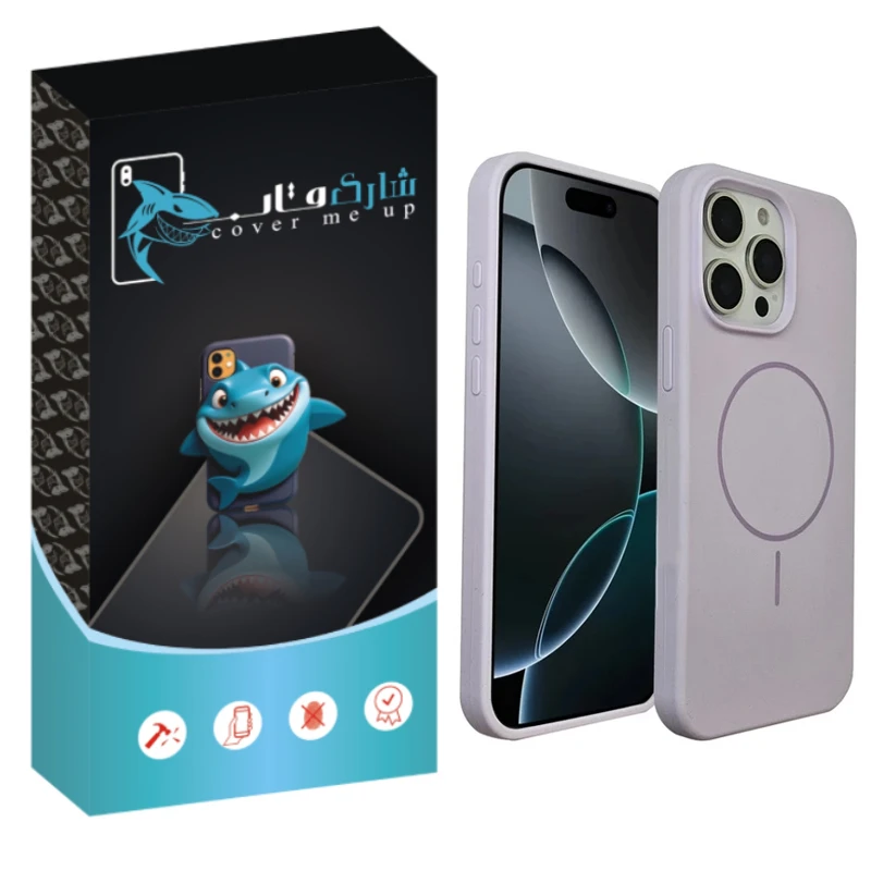 کاور شارک قاب مدل سیلیکونی پاک کنی مگ سیف دار مناسب برای گوشی موبایل اپل iPhone 11 Pro