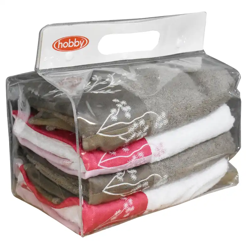 حوله صورت هوبی مدل KARINA-ASORTI20 سایز 50x90 سانتی متر مجموعه چهار عددی