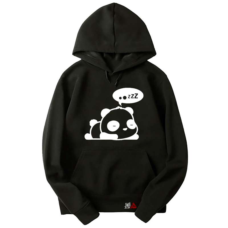 هودی دخترانه مدل پاندای خوابالو کد T04 رنگ نوک مدادی