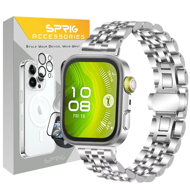 بند اسپریگ مدل 7Bead HWF مناسب برای ساعت هوشمند هوآوی Fit 3/Fit 4/Fit 4 Pro 30mm