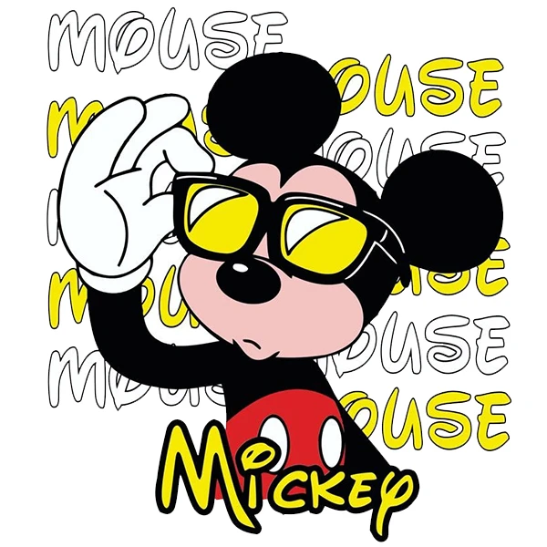 استیکر پارچه و لباس پاد آفرین طرح میکی موس کد 2829