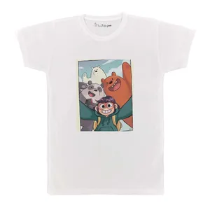 تی شرت بچگانه پرمانه طرح خرس های کله فندقی کد pmt.5556