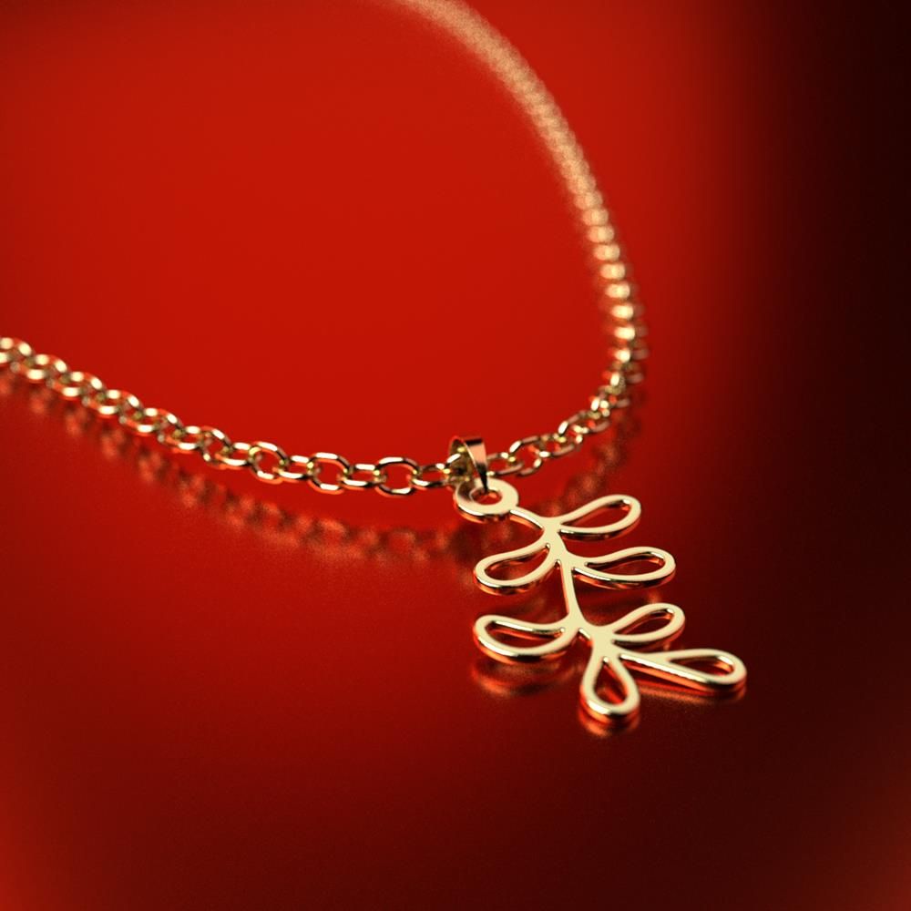 آویز گردنبند طلا 18 عیار زنانه مدوپد مدل برگ کد PA1-15026 -  - 3