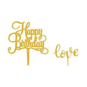 تاپر کیک هانستو مدل Happy Birthday کد TP070 مجموعه 2 عددی