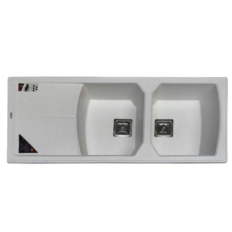 سینک ظرفشویی گرانیت توکار دو لگنه پارادایز مدل ITALY-401-WAKlil