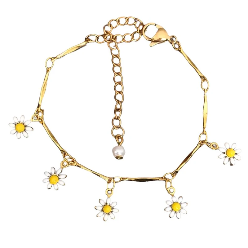 دستبند دخترانه مدل بابونه کد 523