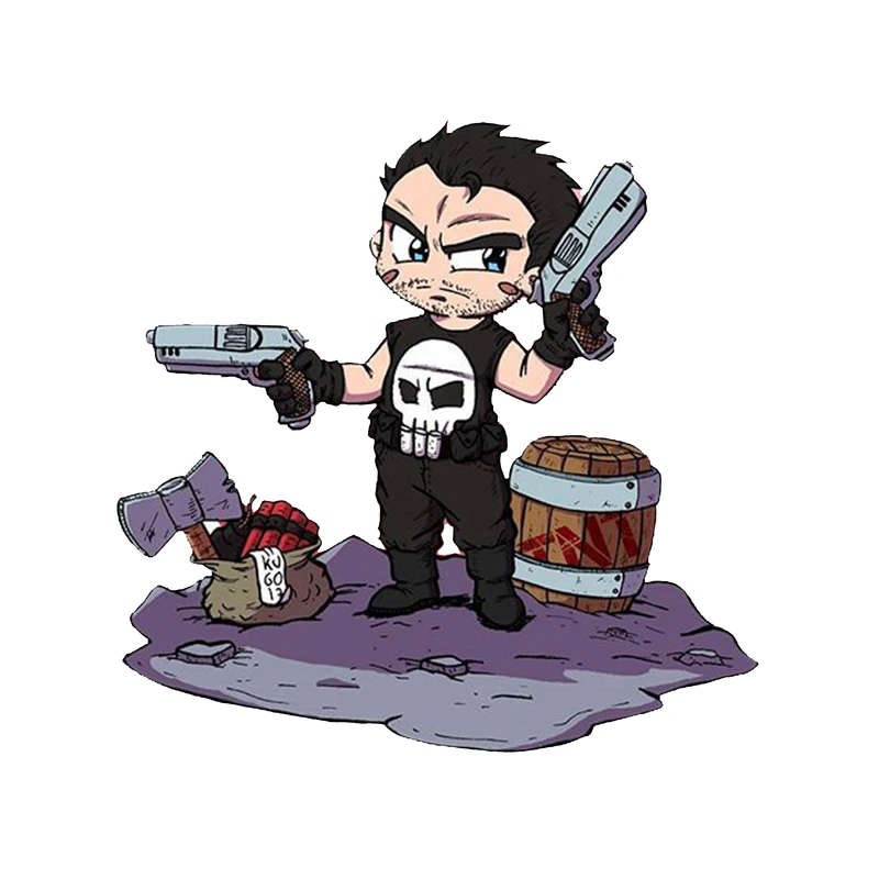 استیکر لپ تاپ و موبایل مدل سریال طرح پانیشر مارول مجازاتگر Punisher Marvel کد 4114