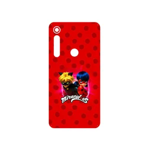 MAHOOT Ladybug and Cat Noir Cover Sticker for Motorola One Macro