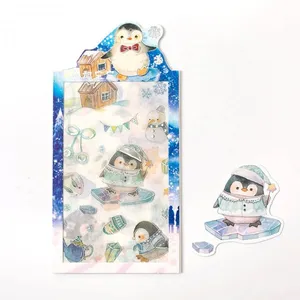 استیکر دیواری کودک مدل پنگوئن کد 01 بسته 2 عددی