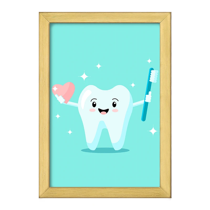 تابلو خندالو طرح دندان و دندان پزشکی کودکانه کد 36704
