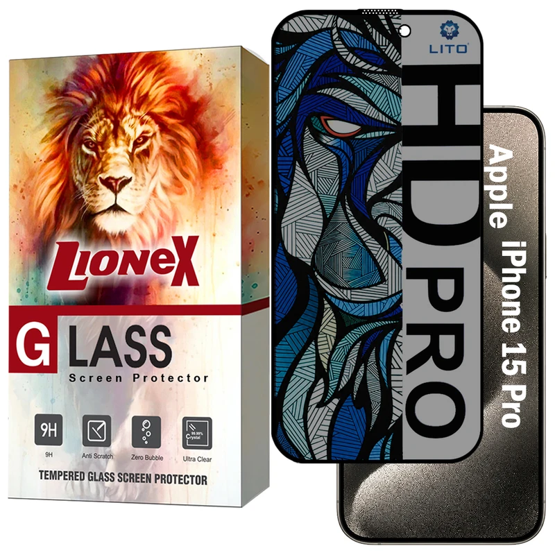 محافظ صفحه نمایش لایونکس مدل LITOPRVL مناسب برای گوشی موبایل اپل iPhone 15 Pro