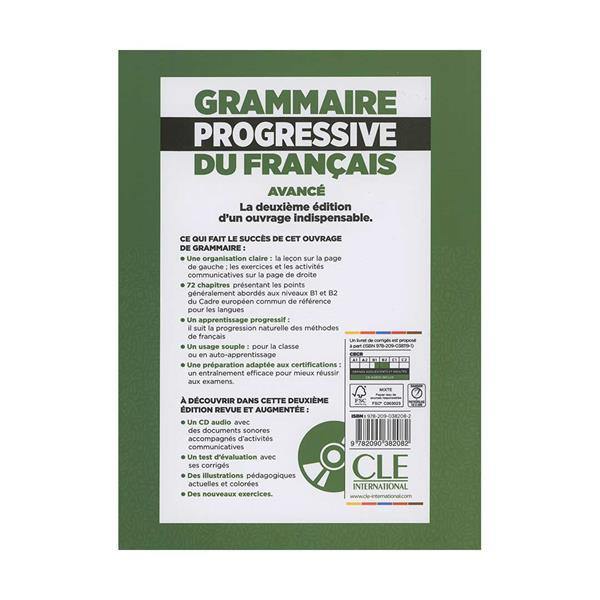 کتاب Grammaire Progressive Du Francais B1 B2 اثر Michèle Boularès انتشارات CLE International