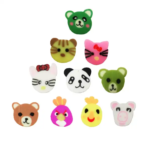 مهره دستبند مدل فیمو حیوانات کد AD 111 بسته 10 عددی