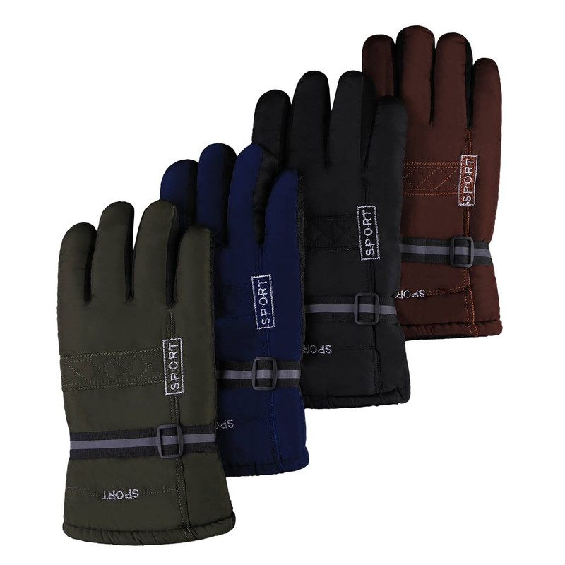 دستکش موتور سواری مدل شمعی داخل خز طرح ترمز گیر