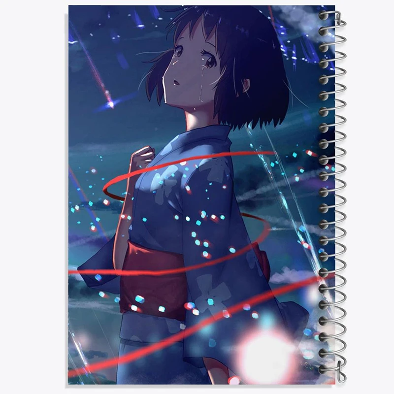 دفتر ژورنال نویسی 50 برگ خندالو مدل نقطه ای طرح میتسویا میامیزو انیمه یورنیم Your Name کد 16276