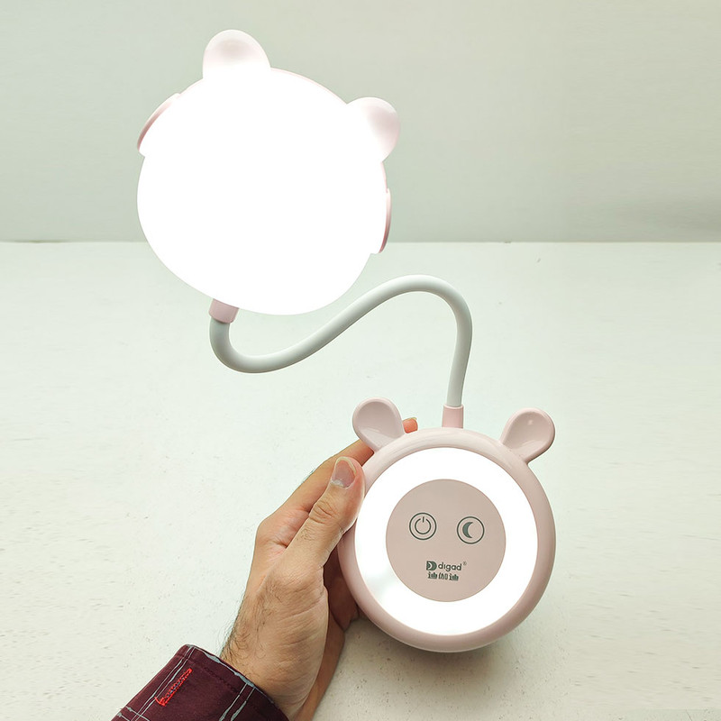 چراغ مطالعه مدل شارژی فانتزی خرسی طرح 3 حالته لمسی کد 1947