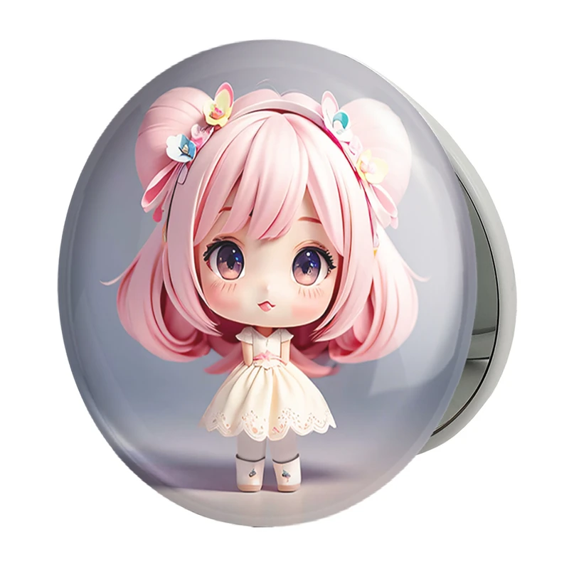 آینه جیبی خندالو طرح دخترانه (Girlish) مدل تاشو کد 36880