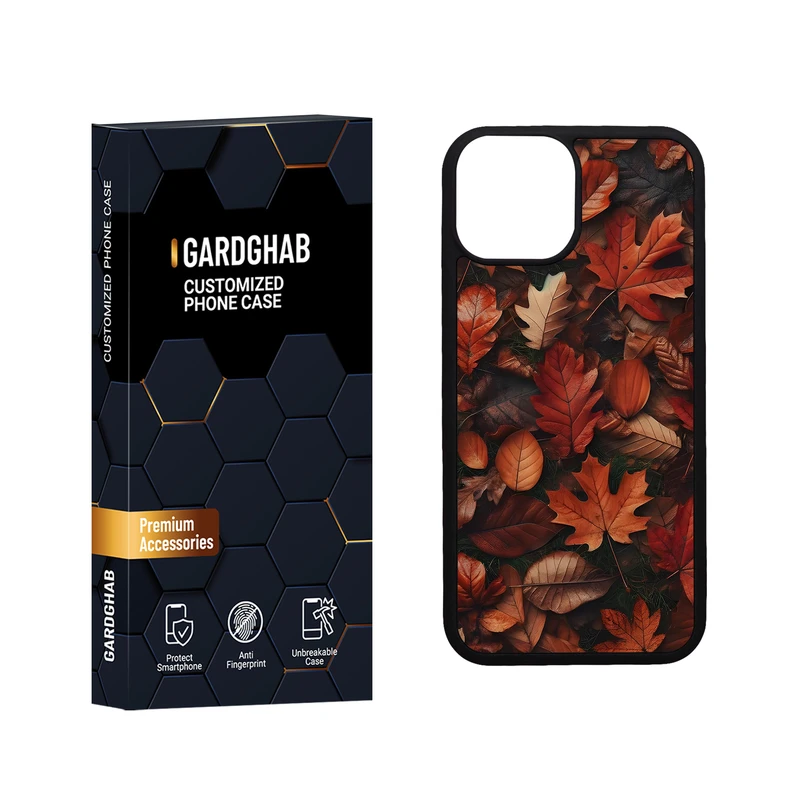 کاور گارد قاب مدل دور ژله ای برگ مناسب برای گوشی موبایل اپل iPhone 13 Mini