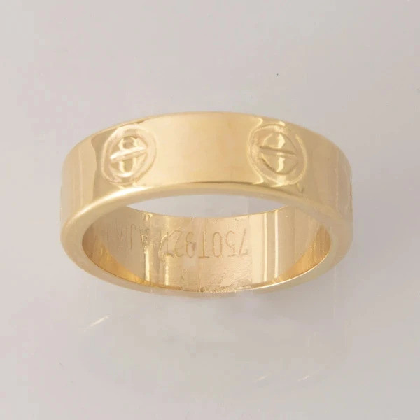 انگشتر طلا 18 عیار زنانه با طرح کارتیه طلای مستجابی مدل CR53 سایز 53