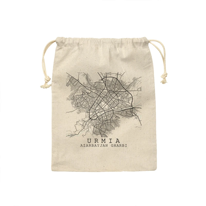 کیسه نان و سبزی ترمه طراحان ایده مدل نقشه شهر ارومیه کد map0501 - S سایز 19x19 سانتی متر