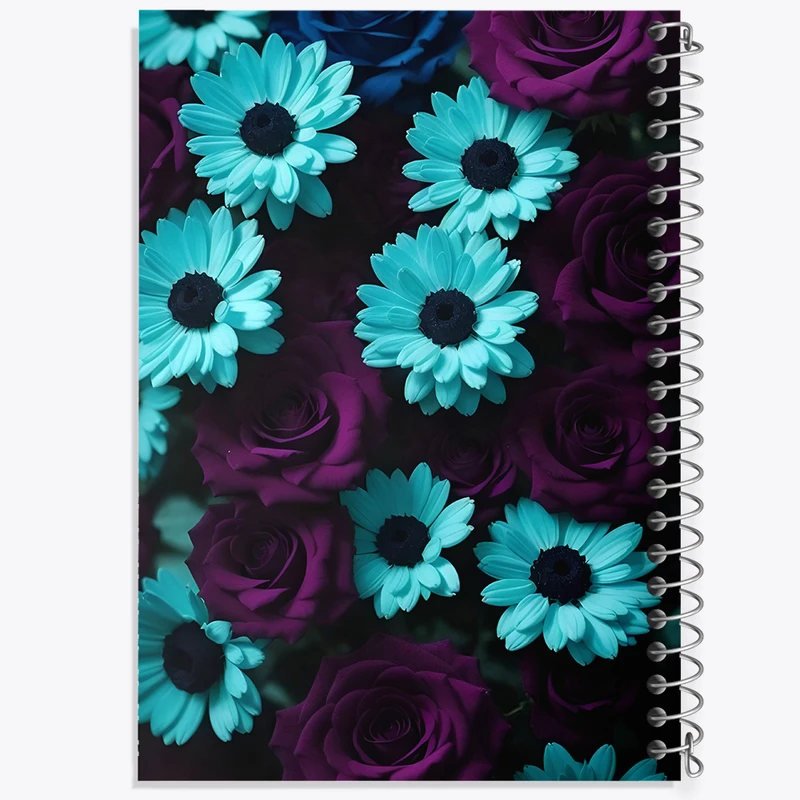 دفتر شطرنجی 50 برگ خندالو طرح گل گلی کد F5252