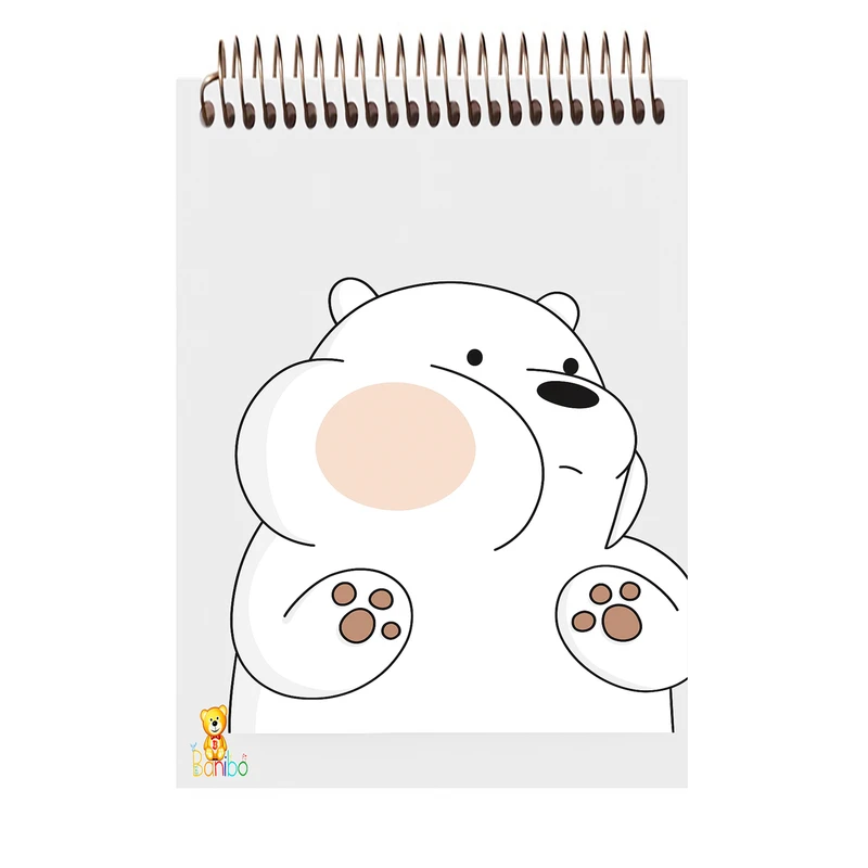 دفتر شطرنجی 100 برگ بانیبو مدل  خرس کد 1213