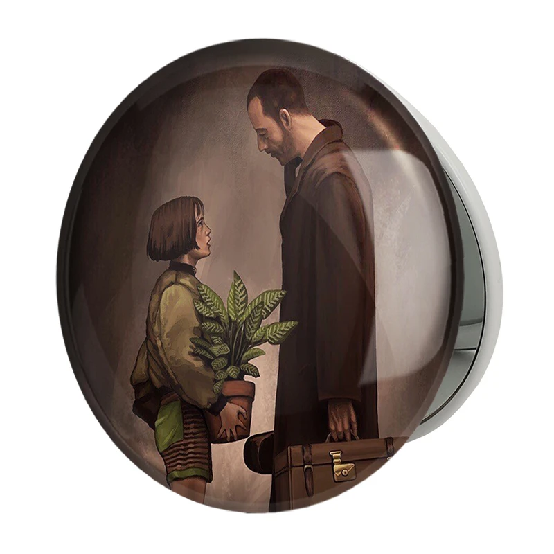 آینه جیبی خندالو طرح لئون و ماتیلدا مدل تاشو کد 3154 