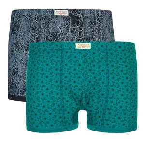 شورت نیم‌پا مردانه پنبینه مدل نخ پنبه بسته 2 عددی