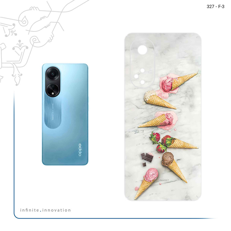 برچسب پوششی ماهوت مدل Funnel_ice_cream مناسب برای گوشی موبایل اپو A98