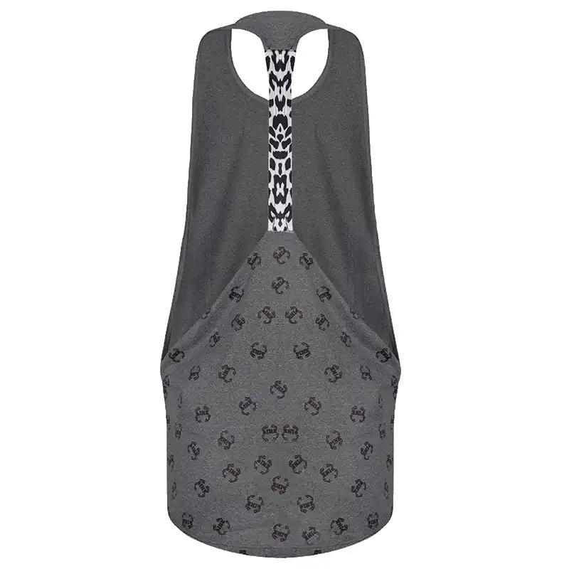 تاپ ورزشی زنانه مدل 	268984715  اسپندکس رنگ خاکستری