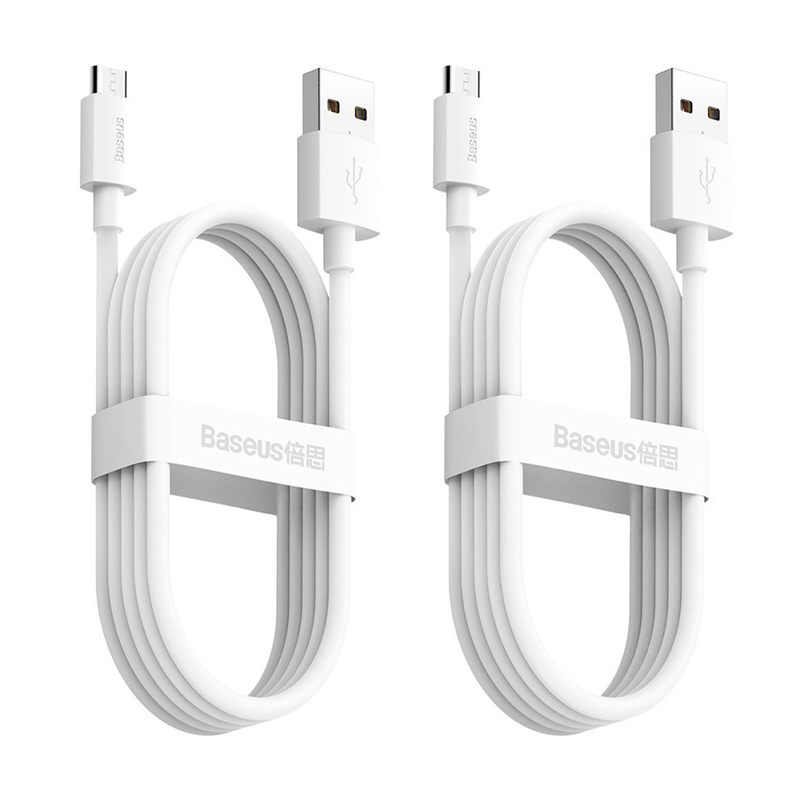 کابل USB به MicroUSB باسئوس مدل tzcamzj-02 طول 1.5 متر مجموعه 2 عددی