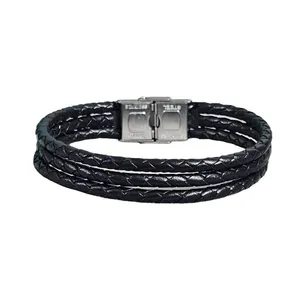 دستبند مردانه مدل چرم تیام