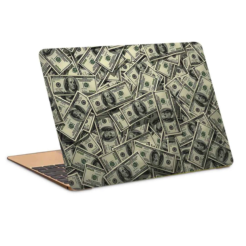 استیکر لپ تاپ طرح 100 dollar pattern کد c-1مناسب برای لپ تاپ 15.6 اینچ