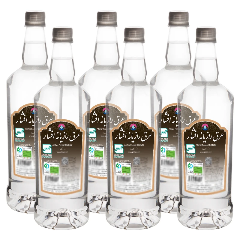 عرق رازیانه افشار - 1 لیتر بسته 6 عددی