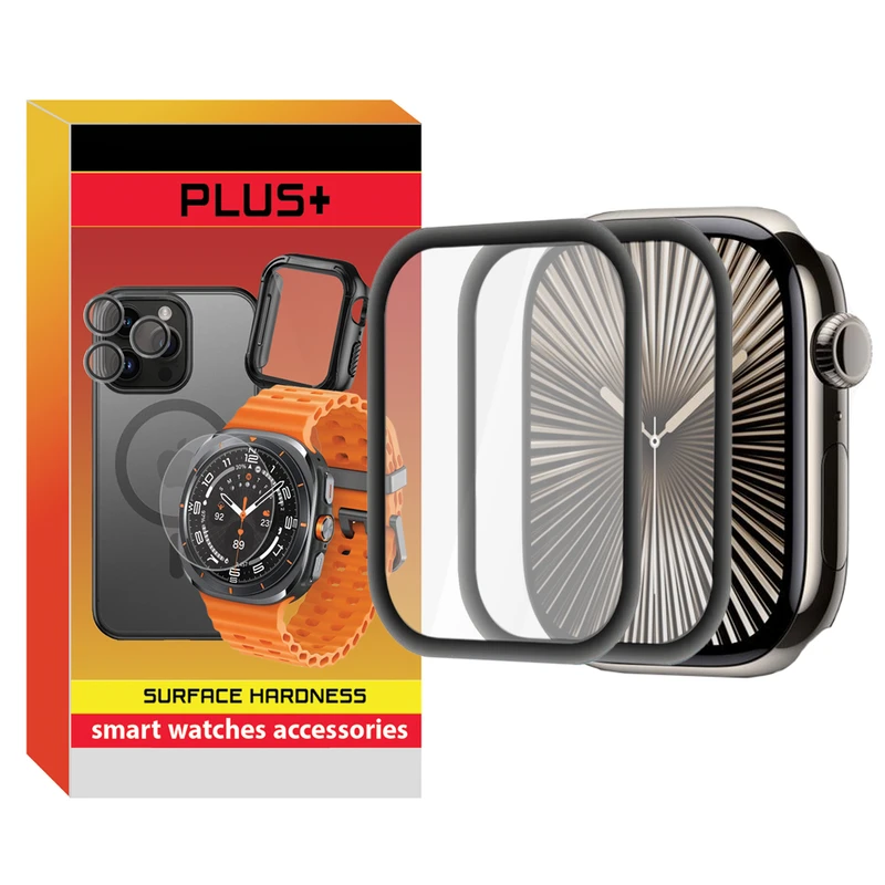 محافظ صفحه نمایش پلاس مدل Pmma-PL مناسب برای اپل واچ سری 10 سایز 42 میلی متری بسته دو عددی