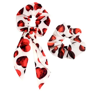 کش مو زنانه دلنار گالری مدل اسکرانچی قلب مجموعه 2 عددی