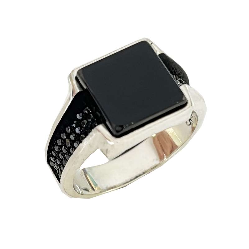 انگشتر نقره مردانه مدل 33-23