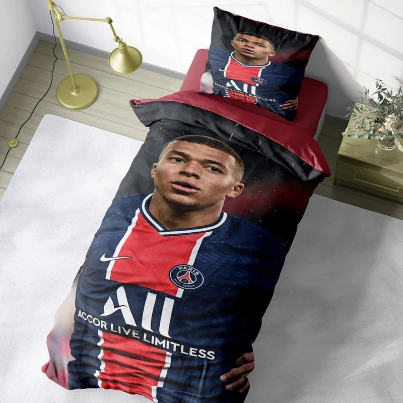 سرویس خواب 1 نفر 4 تکه مدل امباپه فوتبالی کد 1074