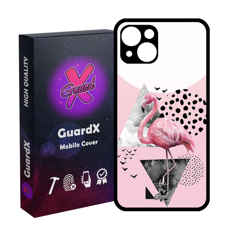 کاور گارد ایکس طرح Flamingo مدل Glass10066 مناسب برای گوشی موبایل اپل iPhone 13