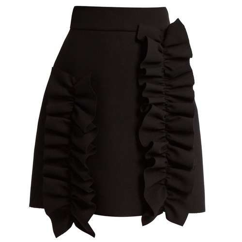 دامن زنانه مدل کرپ چین دار