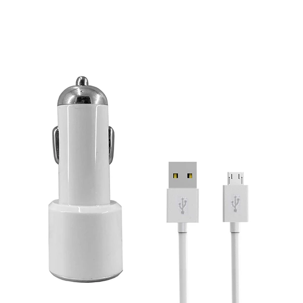 شارژر فندکی  مدل 2in1 به همراه کابل تبدیل MicroUSB