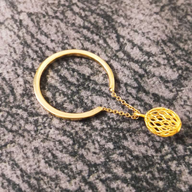  انگشتر طلا 18 عیار زنانه قیراط طرح بیضی کد GH1558