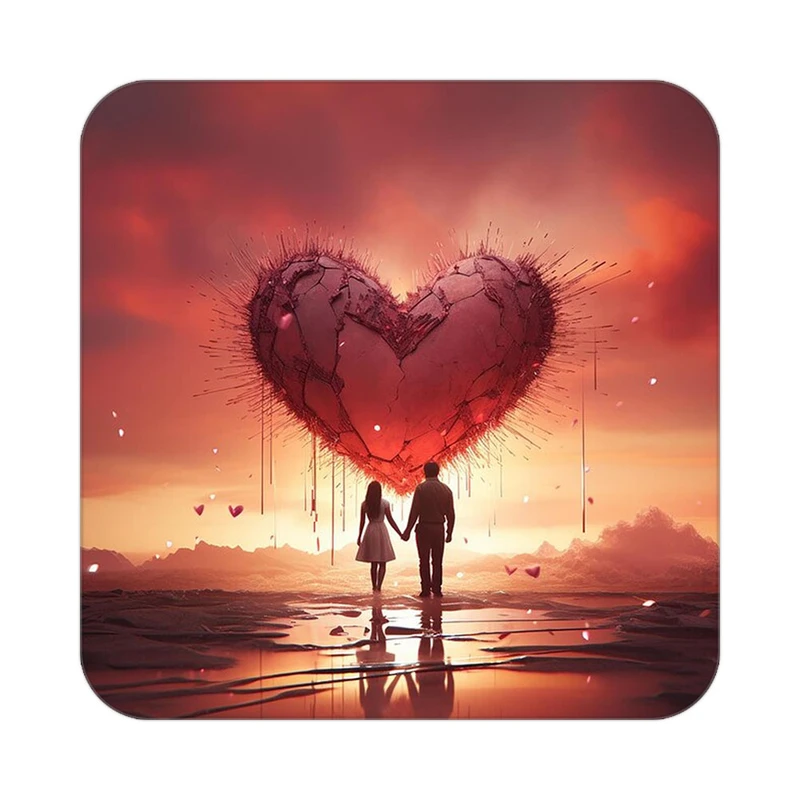 زیر لیوانی کاکتی مدل عاشقانه کد mp10032