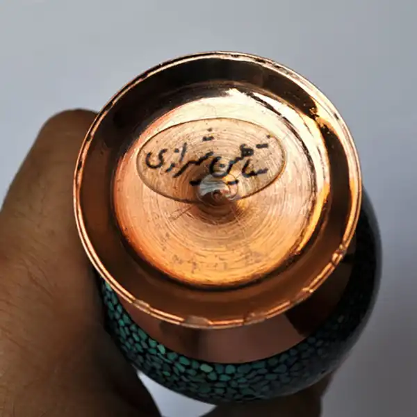 گلدان فیروزه کوبی شاهین شیرازی کد 1105002