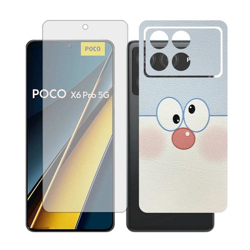 محافظ صفحه نمایش مات گلس مدل Together مناسب برای گوشی موبایل شیائومی Poco X6 Pro به همراه برچسب پوششی پشت گوشی
