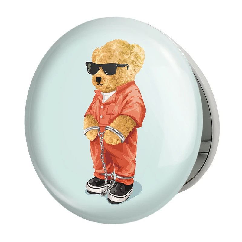 آینه جیبی خندالو طرح تدی Teddy مدل تاشو کد 26179 