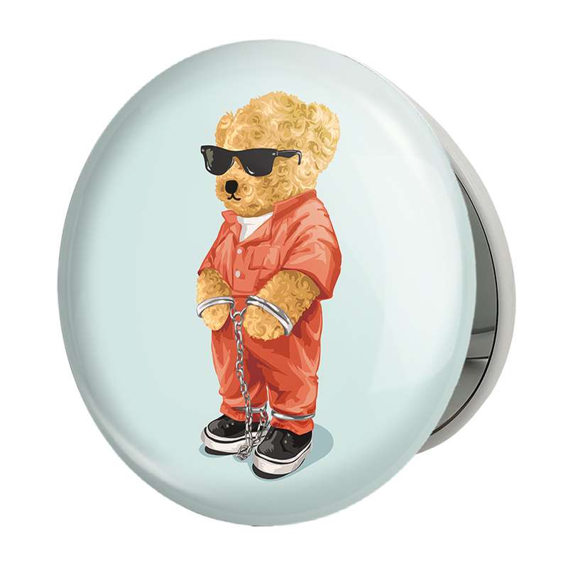 آینه جیبی خندالو طرح تدی Teddy مدل تاشو کد 26179