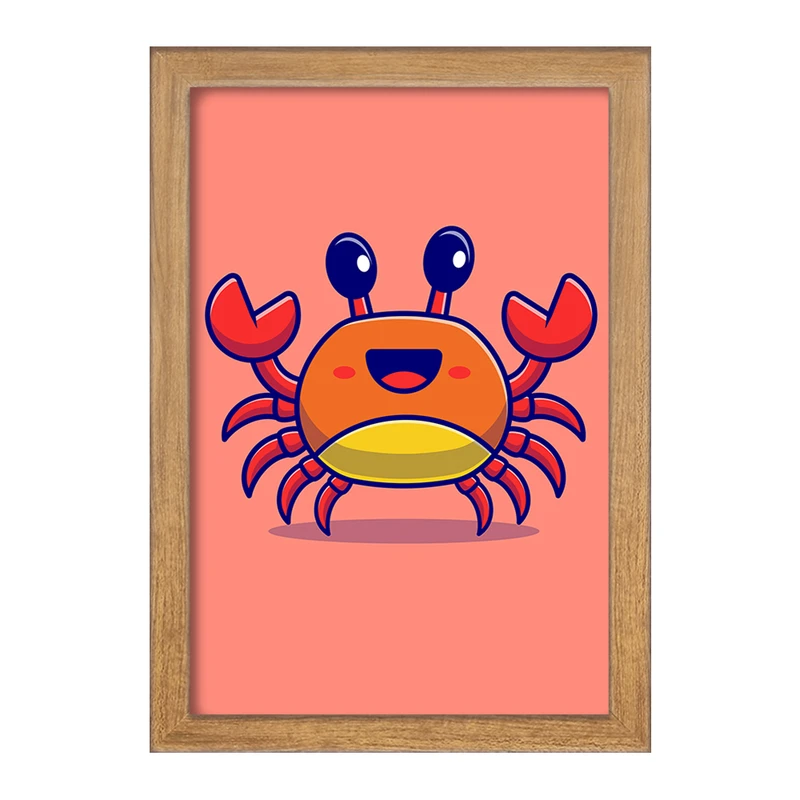 تابلو خندالو مدل حیوانات بامزه خرچنگ کد 29737