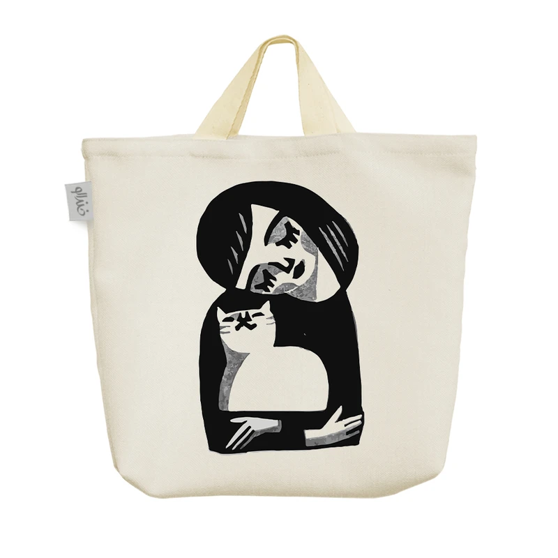 ساک خرید خندالو مدل عاشق گربه کد 9385